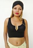 Cropped Preto com ferragem
