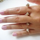 Anel Triplo Spikes Brilhantes